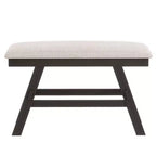 Ensemble de table à manger Whisen Rustic 6 pièces à hauteur de comptoir avec banc et 4 chaises rembourrées