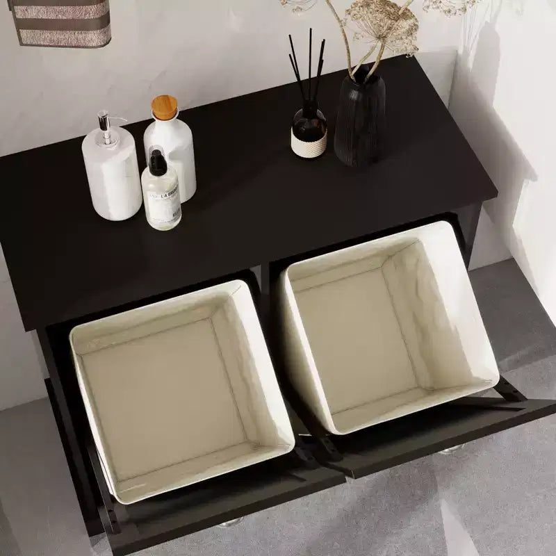 Armoire à linge en bois AndMakers 32,68 po L. x 14,57 po P x 31,5 po H avec rangement inclinable