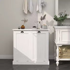 Armoire à linge en bois AndMakers 32,68 po L. x 14,57 po P x 31,5 po H avec rangement inclinable