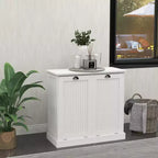 Armoire à linge en bois AndMakers 32,68 po L. x 14,57 po P x 31,5 po H avec rangement inclinable