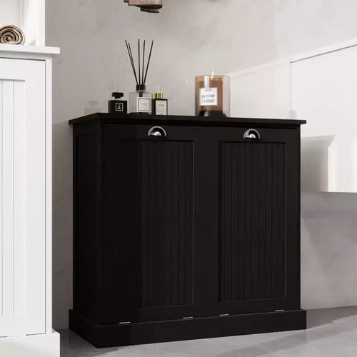 Armoire à linge en bois AndMakers 32,68 po L. x 14,57 po P x 31,5 po H avec rangement inclinable
