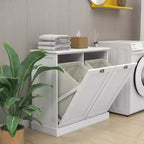Armoire à linge en bois AndMakers 32,68 po L. x 14,57 po P x 31,5 po H avec rangement inclinable