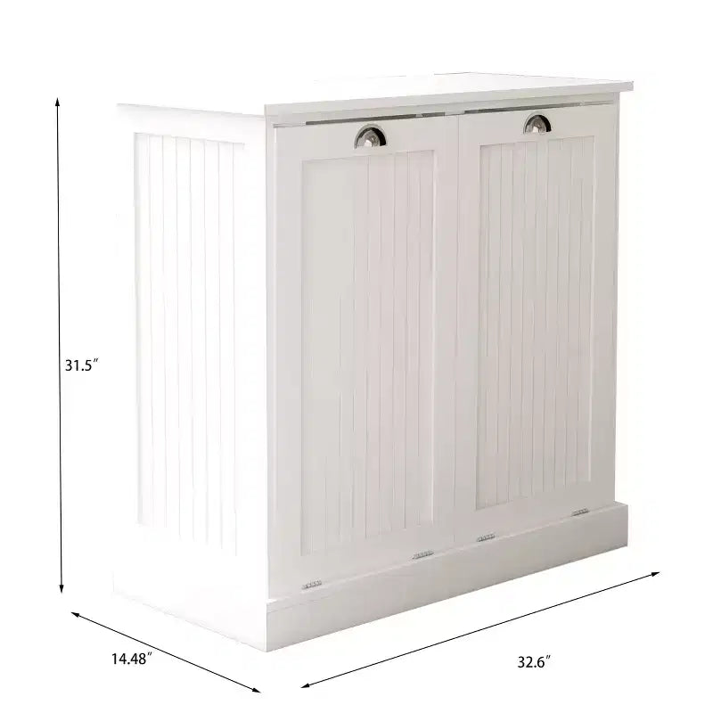 Armoire à linge en bois AndMakers 32,68 po L. x 14,57 po P x 31,5 po H avec rangement inclinable