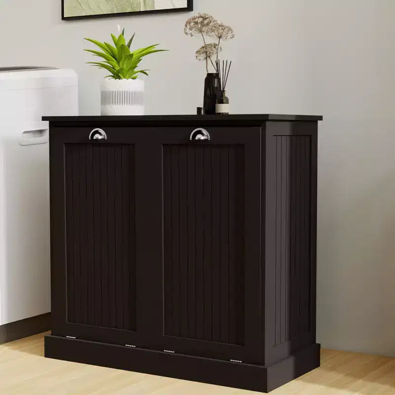 Armoire à linge en bois AndMakers 32,68 po L. x 14,57 po P x 31,5 po H avec rangement inclinable