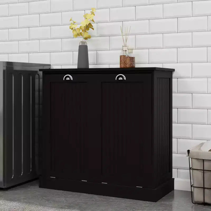 Armoire à linge en bois AndMakers 32,68 po L. x 14,57 po P x 31,5 po H avec rangement inclinable