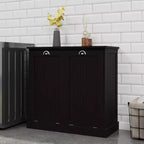 Armoire à linge en bois AndMakers 32,68 po L. x 14,57 po P x 31,5 po H avec rangement inclinable