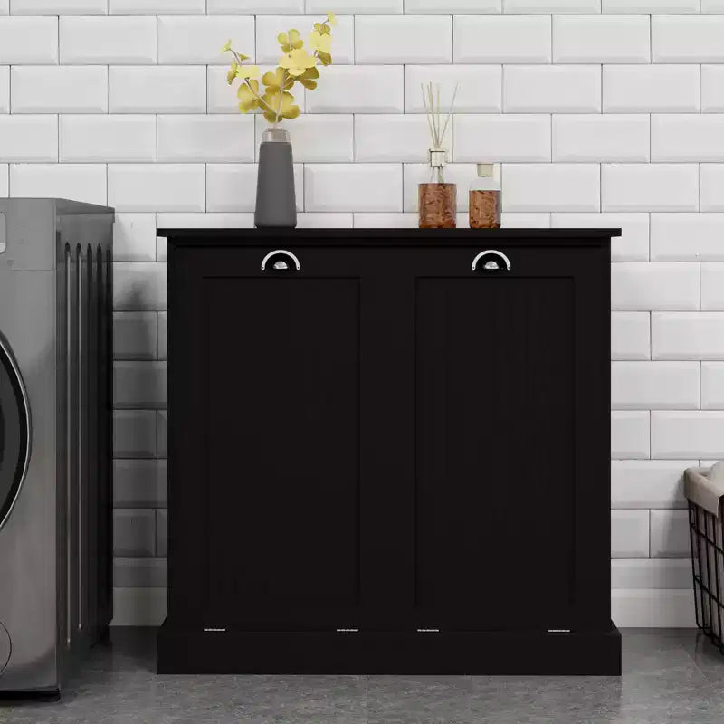 Armoire à linge en bois AndMakers 32,68 po L. x 14,57 po P x 31,5 po H avec rangement inclinable