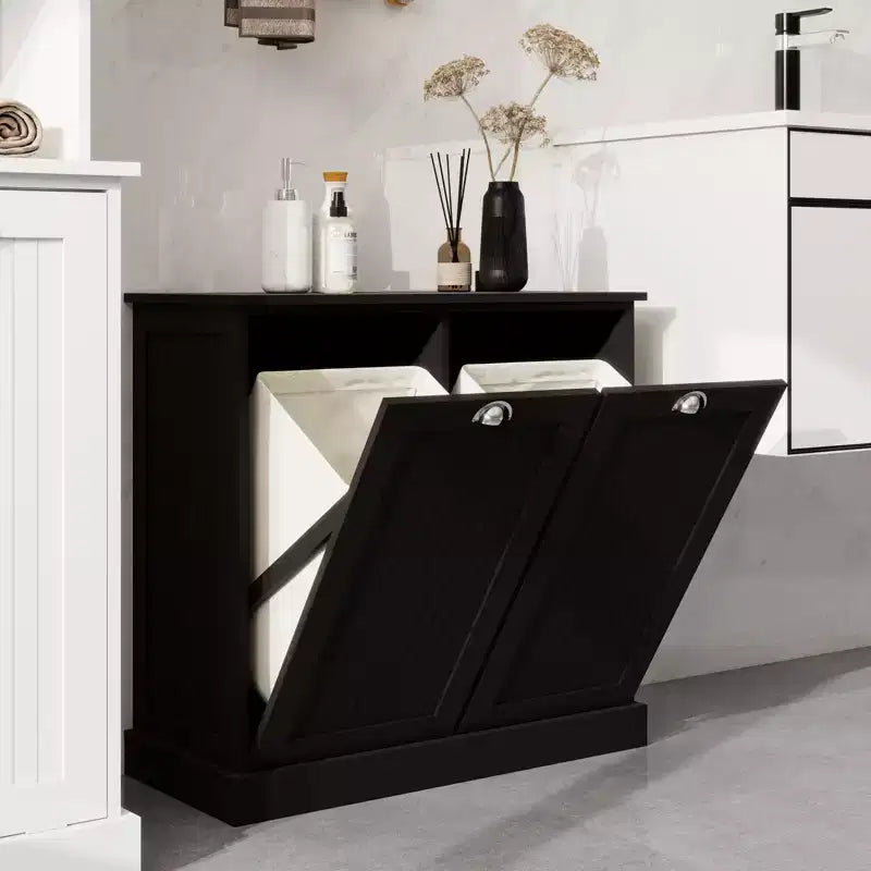 Armoire à linge en bois AndMakers 32,68 po L. x 14,57 po P x 31,5 po H avec rangement inclinable