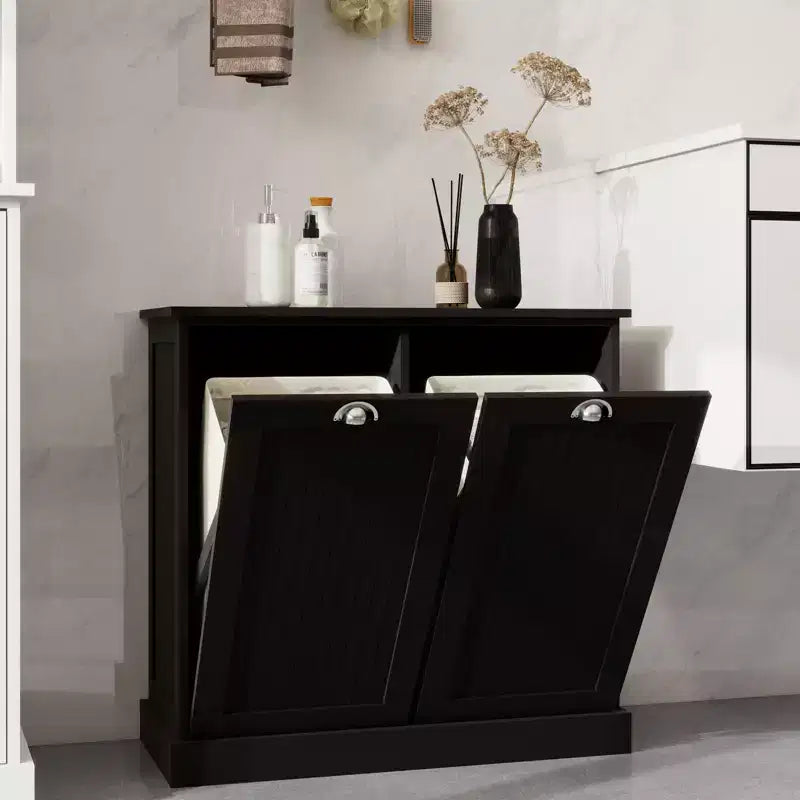 Armoire à linge en bois AndMakers 32,68 po L. x 14,57 po P x 31,5 po H avec rangement inclinable