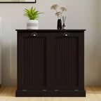 AndMakers 32.68 in. W. x 14.57 in. D x 31.5 in. H Wood Linen Cabinet with Tilt-out Storage