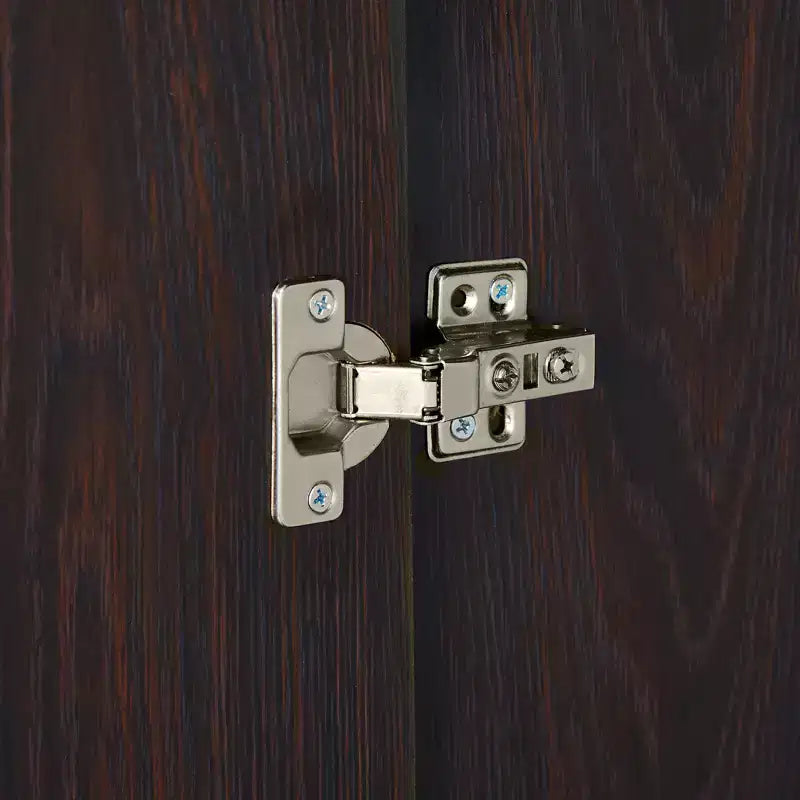 Armoire Keloyid en bois brun de 160 cm avec 3 tiroirs et 6 étagères