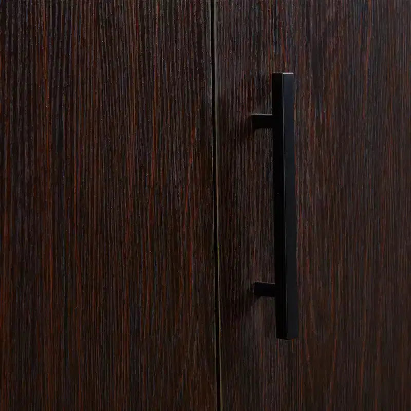 Armoire Keloyid en bois brun de 160 cm avec 3 tiroirs et 6 étagères