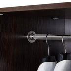 Armoire Keloyid en bois brun de 160 cm avec 3 tiroirs et 6 étagères