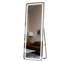 Miroir de courtoisie sans cadre PexFix 63x16 LED en aluminium avec lumières blanches, pleine longueur