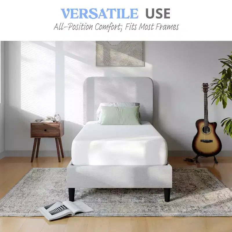 Matelas en mousse à mémoire de forme 3 couches Emma and Oliver en boîte avec infusion de thé vert, gel rafraîchissant, mousse certifiée CertiPUR-US et housse lavable