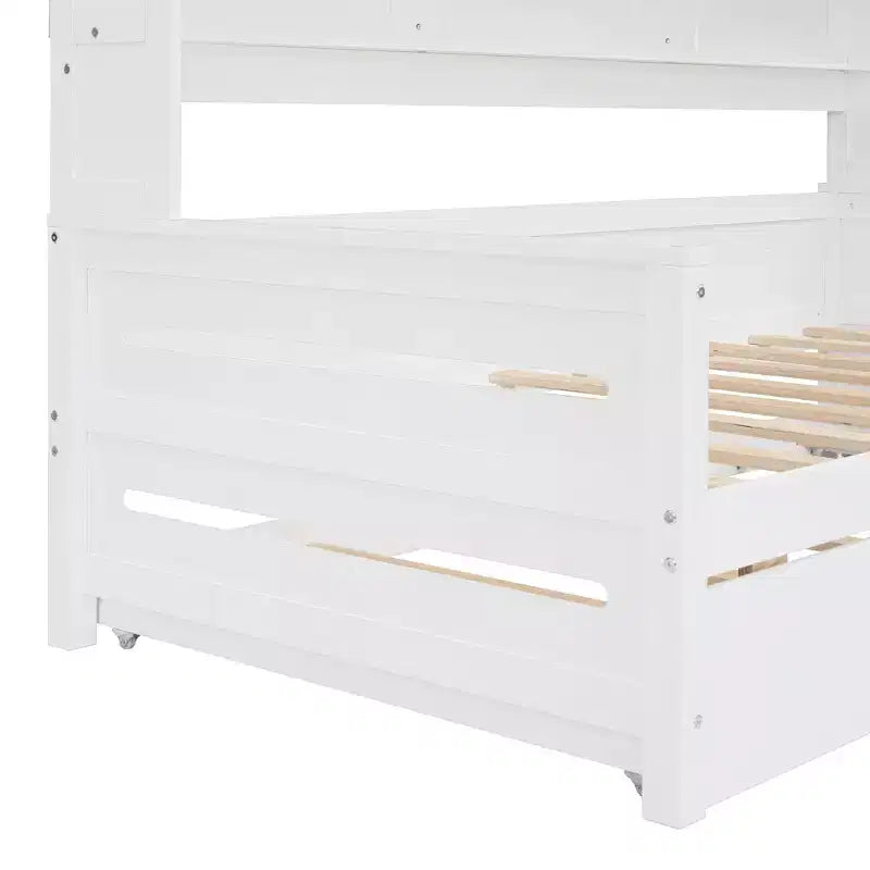 Lit de repos double avec lit gigogne double et armoire et étagère tout-en-un - ModernLuxe