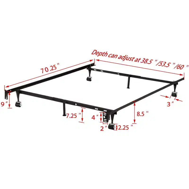 Cadre de lit en métal Kings Brand Furniture jumeau/double/grand