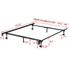 Cadre de lit en métal Kings Brand Furniture jumeau/double/grand