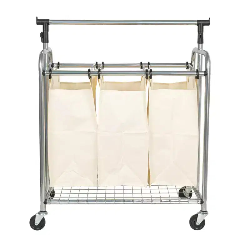 Trieur à linge 3 sacs avec étendoir