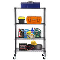 BestMassage 4-Tier Steel Wire Shelving Unit Storage Shelves with Wide-Span Shelves Perfect for Home Office or Commercial Use