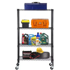 BestMassage 4-Tier Steel Wire Shelving Unit Storage Shelves with Wide-Span Shelves Perfect for Home Office or Commercial Use