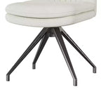 VECELO Chaise de Bureau Rembourrée, Chaise de Bureau Croisée à Pieds avec Assise Large Rembourrée, Chaise d'Ordinateur Moderne Gris/Beige