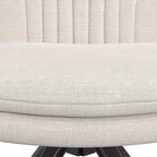 VECELO Chaise de Bureau Rembourrée, Chaise de Bureau Croisée à Pieds avec Assise Large Rembourrée, Chaise d'Ordinateur Moderne Gris/Beige
