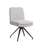 VECELO Chaise de Bureau Rembourrée, Chaise de Bureau Croisée à Pieds avec Assise Large Rembourrée, Chaise d'Ordinateur Moderne Gris/Beige