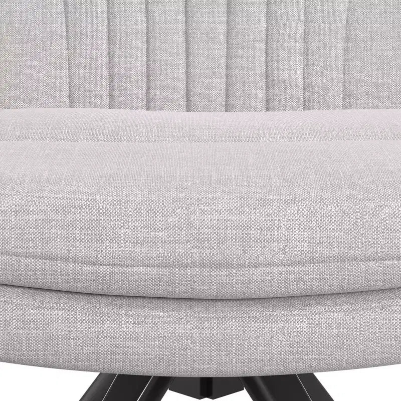 VECELO Chaise de Bureau Rembourrée, Chaise de Bureau Croisée à Pieds avec Assise Large Rembourrée, Chaise d'Ordinateur Moderne Gris/Beige