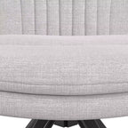 VECELO Chaise de Bureau Rembourrée, Chaise de Bureau Croisée à Pieds avec Assise Large Rembourrée, Chaise d'Ordinateur Moderne Gris/Beige