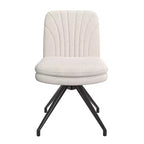 VECELO Chaise de Bureau Rembourrée, Chaise de Bureau Croisée à Pieds avec Assise Large Rembourrée, Chaise d'Ordinateur Moderne Gris/Beige