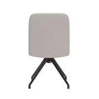 VECELO Chaise de Bureau Rembourrée, Chaise de Bureau Croisée à Pieds avec Assise Large Rembourrée, Chaise d'Ordinateur Moderne Gris/Beige