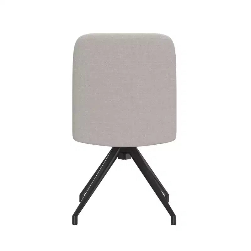 VECELO Chaise de Bureau Rembourrée, Chaise de Bureau Croisée à Pieds avec Assise Large Rembourrée, Chaise d'Ordinateur Moderne Gris/Beige
