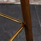 Tabouret de comptoir Roundhill Furniture Nevis, moderne du milieu du siècle, en similicuir touffeté avec garniture cloutée, bleu, lot de 2