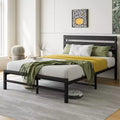 Queen/Full/Twin Size Metal Platform Bed Frame with Headboard, Slats Support -ModernLuxe