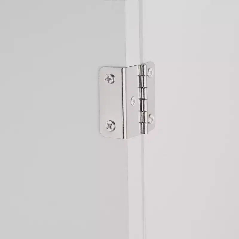 Meuble de rangement de salle de bain VECELO, meuble bas en bois avec 2 portes et porte-rouleau de papier toilette, étagère réglable, blanc