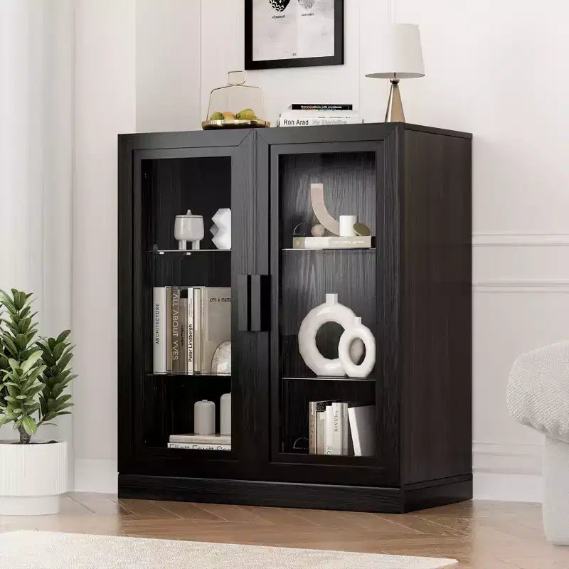 Dovelina Gershwin Accent Storage Cabinet - Versatile Organizer with Adjustable Shelves and Cable Management