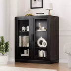 Dovelina Gershwin Accent Storage Cabinet - Versatile Organizer with Adjustable Shelves and Cable Management