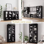 Armoire de rangement d'appoint Dovelina Gershwin - Organisateur polyvalent avec étagères réglables et gestion des câbles
