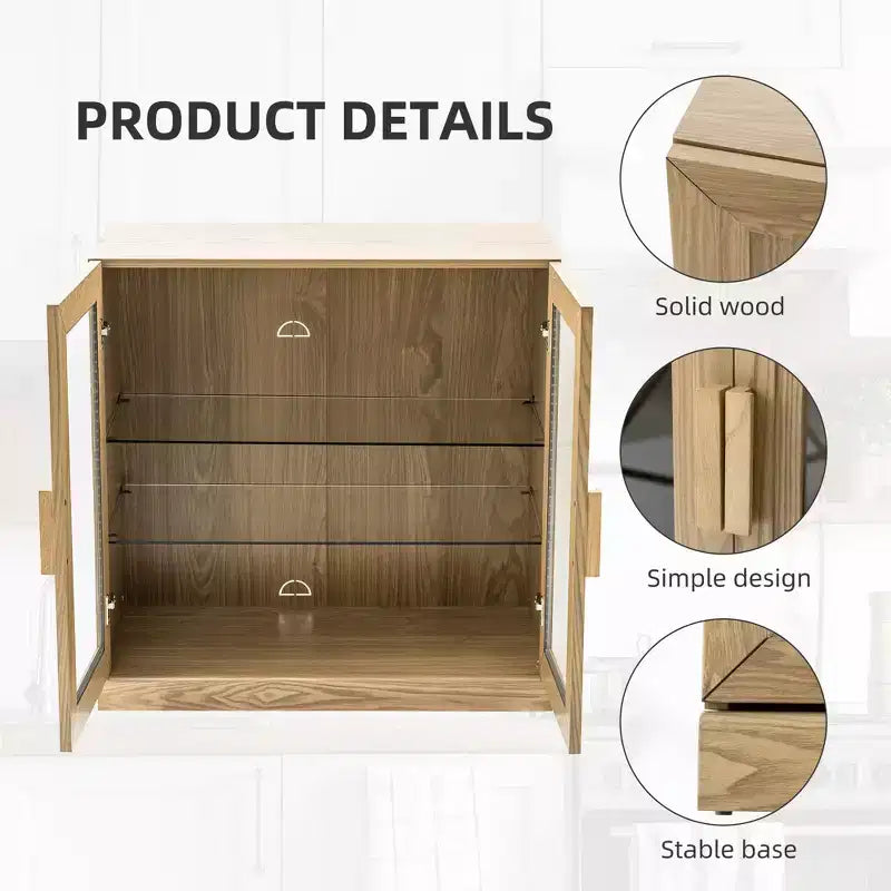 Armoire de rangement d'appoint Dovelina Gershwin - Organisateur polyvalent avec étagères réglables et gestion des câbles