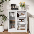 Armoire de rangement d'appoint Dovelina Gershwin - Organisateur polyvalent avec étagères réglables et gestion des câbles