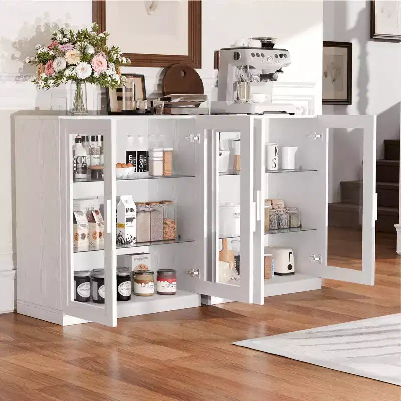 Armoire de rangement d'appoint Dovelina Gershwin - Organisateur polyvalent avec étagères réglables et gestion des câbles