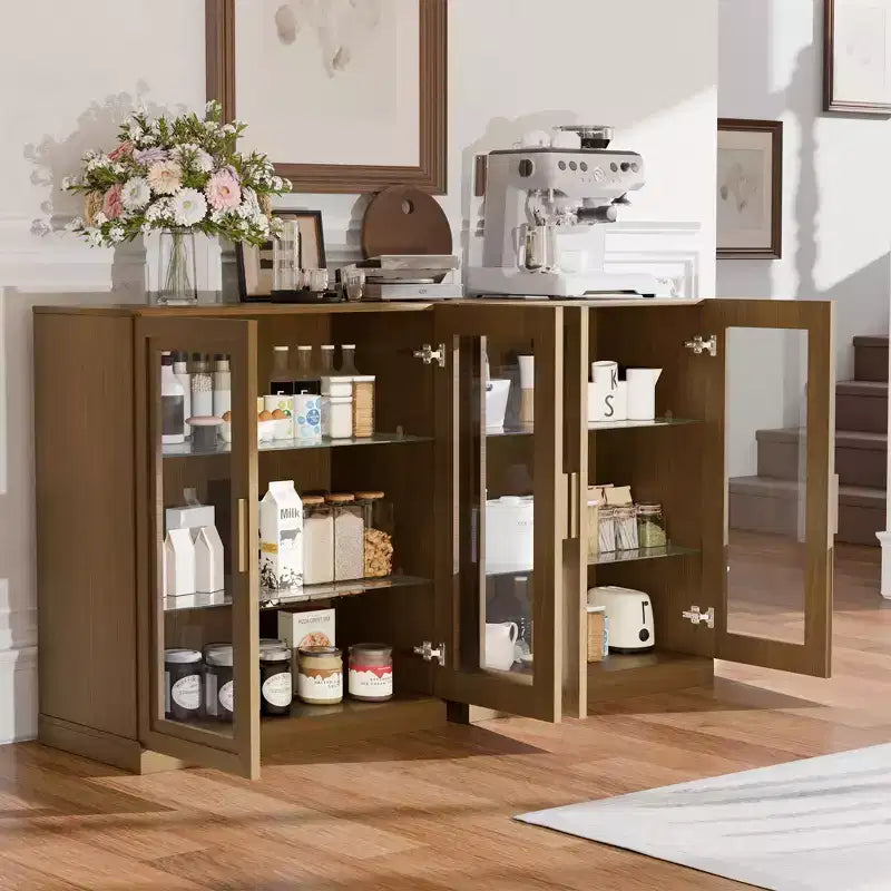 Armoire de rangement d'appoint Dovelina Gershwin - Organisateur polyvalent avec étagères réglables et gestion des câbles