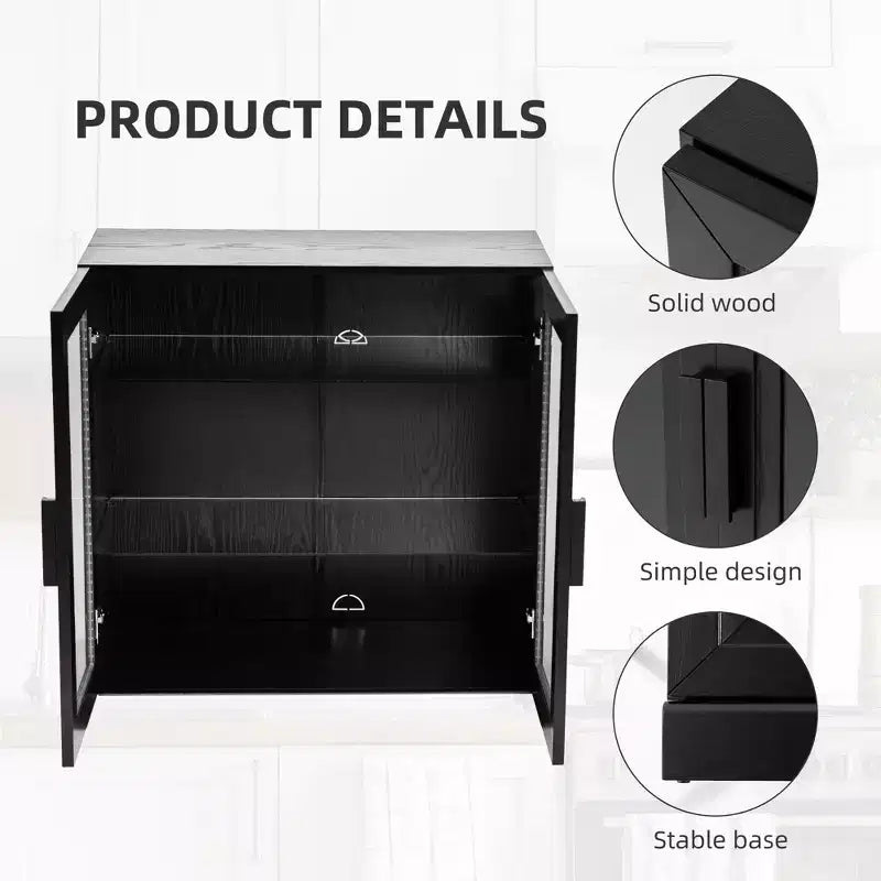 Armoire de rangement d'appoint Dovelina Gershwin - Organisateur polyvalent avec étagères réglables et gestion des câbles
