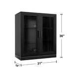 Armoire de rangement d'appoint Dovelina Gershwin - Organisateur polyvalent avec étagères réglables et gestion des câbles