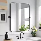 PexFix Rectangular Metal Framed Pivoted Bathroom Wall Vanity Mirror