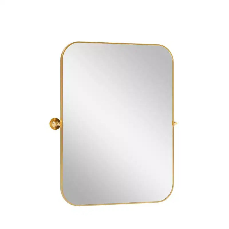 Miroir mural pivotant rectangulaire PexFix avec cadre en métal pour salle de bain