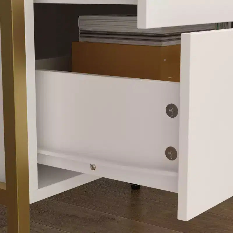 Commode Hitow moderne à 9 tiroirs, design avec cadre en métal