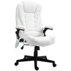 Fauteuil de bureau massant Vinsetto 6 points avec fonction chauffante, fauteuil de bureau de direction à haut dossier en velours avec dossier inclinable et accoudoirs