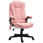Fauteuil de bureau massant Vinsetto 6 points avec fonction chauffante, fauteuil de bureau de direction à haut dossier en velours avec dossier inclinable et accoudoirs